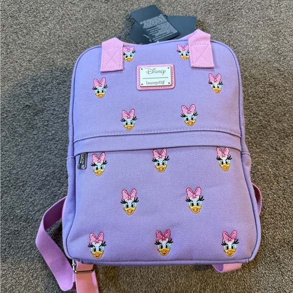 NWT Loungefly Disney Daisy Duck Allover Print Mini Backpack Rare Find - Picture 6 of 7